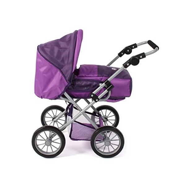 Bayer Chic 2000 - Poussette pour poupée Leni 2 en 1 avec Sac de Transport Amovible, Prune, Violet