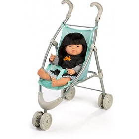 Miniland - Doll Stroller Poussette Dolls, Couleur Mint 97020 