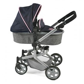 Bayer Chic 2000-Poussette combinée Mika, 595 26, Melange Grau-Navy, 47cm-80cm