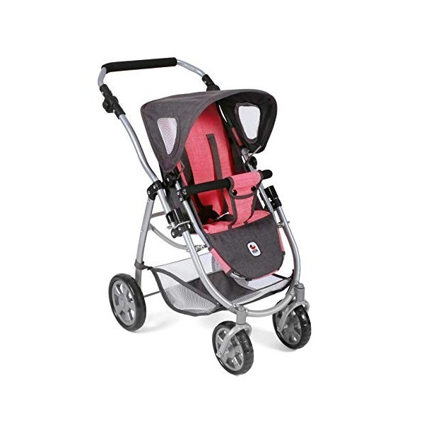 Bayer Chic 2000-Poussette combinée Emotion 3 en 1 Tout-en-Un, 637 41, Anthracite/Rose mélangé