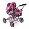 Bayer Chic 2000 Poussette de poupée Smarty, petite poussette de poupée pour enfants à partir de 2 ans, licorne, bleu marine/r