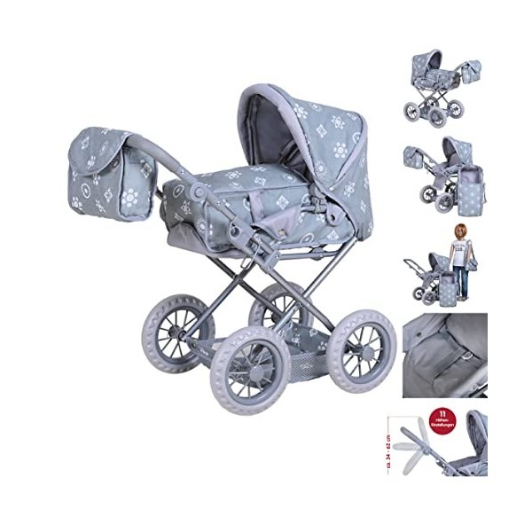 KNORRTOYS.COM 63140 Poussette pour poupée Ruby Royal Grey