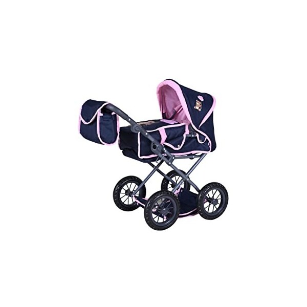 KNORRTOYS.COM Ruby Navy Bear 63135 Poussette pour poupée Bleu foncé Rose