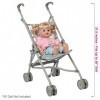 Adora Poussette pour bébé – Poussette parapluie Twinkle Stars – Convient aux poupées jusquà 45,7 cm, design neutre, multicol