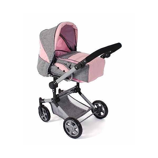 Bayer Chic 2000 587-15 Jara Landau pour poupée combinée 2 en 1 pour Enfants de 4 à 8 Ans Mélange Gris/Rose