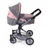 Bayer Chic 2000 587-15 Jara Landau pour poupée combinée 2 en 1 pour Enfants de 4 à 8 Ans Mélange Gris/Rose