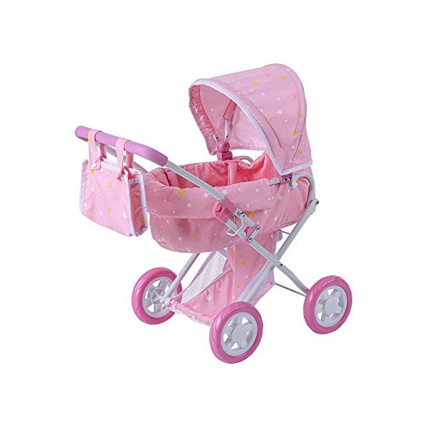 Olivias Little World Twinkle Stars Délux Poupée Poussette Rose OL-00011