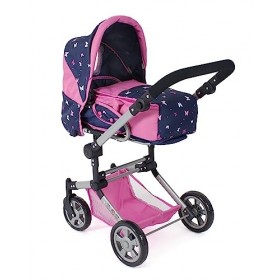 Bayer Chic 2000 587-33 Jara Landau pour poupée combinée 2 en 1 pour Enfants de 4 à 8 Ans, Papillon, Bleu Marine/Rose