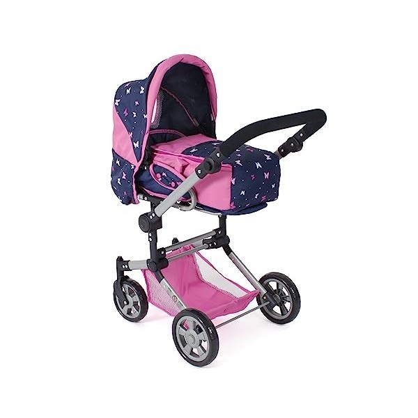 Bayer Chic 2000 587-33 Jara Landau pour poupée combinée 2 en 1 pour Enfants de 4 à 8 Ans, Papillon, Bleu Marine/Rose