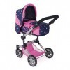 Bayer Chic 2000 587-33 Jara Landau pour poupée combinée 2 en 1 pour Enfants de 4 à 8 Ans, Papillon, Bleu Marine/Rose