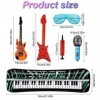 UYUYong Instruments Gonflables Coloré Guitare Gonflable Rock Star Décoration Disco pour Enfants Guitare Gonflable Basse + Pia