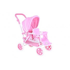 Knorrtoys 16638 – Poussette Double Big Twin – Princesse White Rose
