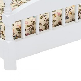 Shanrya Mobilier de chambre à coucher en bois pour maison de poupée avec coussin pour