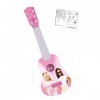 Lexibook Barbie, Ma première Guitare pour Enfant, 6 Cordes, 53 cm, Guide Inclus, Rose, K200BB