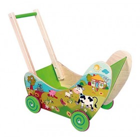 Hess-Spielzeug- Landau pour poupée en Bois, Environ 52 x 38 x 30 cm, 31179