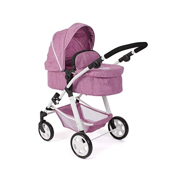 Bayer Chic 2000 - Poussette combinée Nele, 2 en 1 pour Enfants de 4 à 8 Ans, Jeans Rose