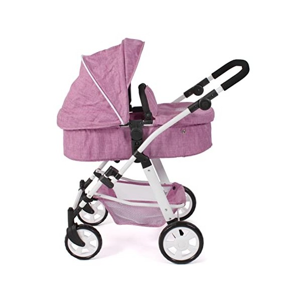 Bayer Chic 2000 - Poussette combinée Nele, 2 en 1 pour Enfants de 4 à 8 Ans, Jeans Rose