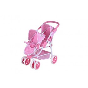 KNORRTOYS.COM 16438 Poussette Double Milo-Princess White Rose, Rose