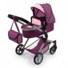 Bayer Design- Landau pour Poupée City Neo, Convertible, Pliable, réglable Rose avec Une Motif: Licorne, 18137AA