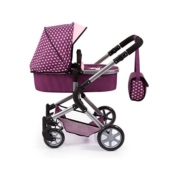 Bayer Design- Landau pour Poupée City Neo, Convertible, Pliable, réglable Rose avec Une Motif: Licorne, 18137AA