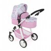 Bayer Chic 2000 - Poussette combinée Nele, 2 en 1 pour Enfants de 4 à 8 Ans, Flowers, Rose