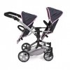 Bayer Chic 2000 - Poussette pour poupée Linus Duo pour Enfants de 4 à 8 Ans, mélange de Gris, Bleu Marine, 690-26