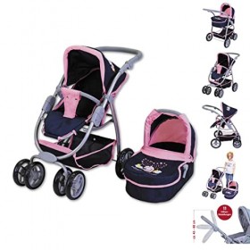 Knorrtoys 90736 Poussette pour poupée Coco-Magic Unicorn, Bleu foncé
