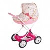 Smoby Poussette Shara Baby Nurse pour poupées jusquà 42 cm avec Plateau inférieur pour Enfants à partir de 3 Ans, 250403