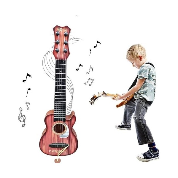 Baby Rock Guitar 4 Strings Play Guitar Enfants Instruments de Musique Jouet éducatif Guitare Cadeau pour Enfants Filles Guita