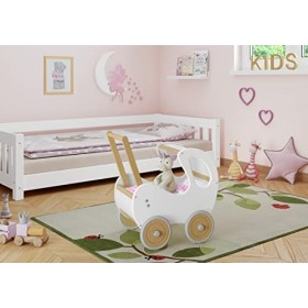 Drewart Poussette en Bois Massif, Trotteur bébé Bois Naturel 934-3100