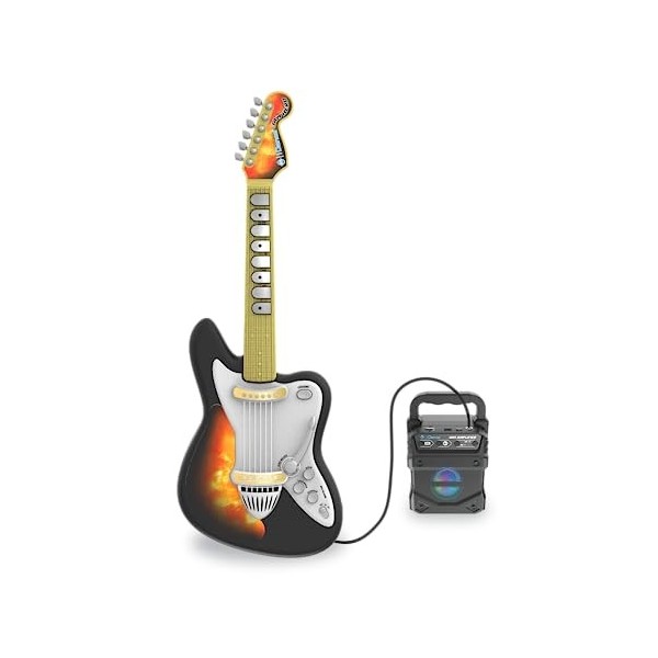 Cefa Toys - Guitare électrique avec amplificateur Jam Hero, avec 4 Types de Guitare, Acoustique, Stratocaster, Telecaster et 