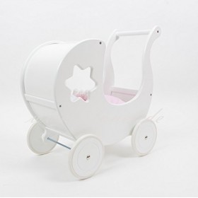 ALANEL Landau pour poupée Pram Scoter Carrozzina Della Bambola Dolls Pram blanc 