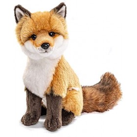 Uni-Toys - Rotfuchs Classique – 27 cm Hauteur – Renard, Animal de la forêt – Peluche, Marron, Blanc, HW-79025