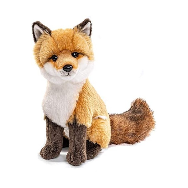 Uni-Toys - Rotfuchs Classique – 27 cm Hauteur – Renard, Animal de la forêt – Peluche, Marron, Blanc, HW-79025