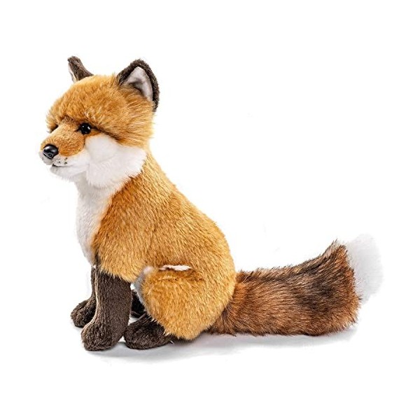 Uni-Toys - Rotfuchs Classique – 27 cm Hauteur – Renard, Animal de la forêt – Peluche, Marron, Blanc, HW-79025