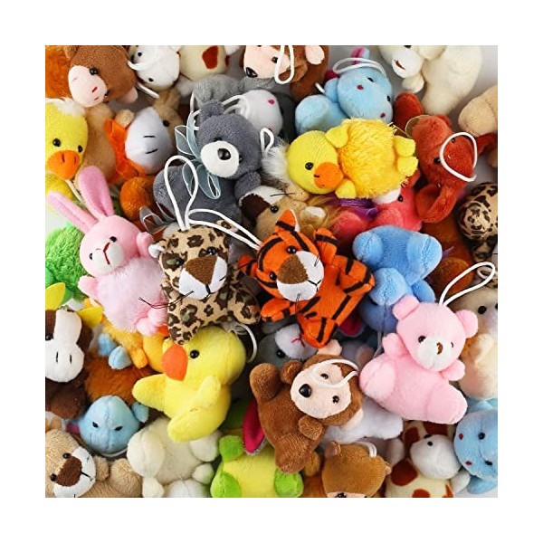 32 Packs Ensemble Mini Animal Jouet en Peluche, Jouet en Peluche Mignons pour Décoration, Plush Toy comme Cadeaux denfants, 
