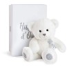 Histoire dOurs - Peluche Ours - Blanc & Pailleté Argenté - 24 cm - Collection Charms - Peluche Toute Douce & Toute Ronde - A