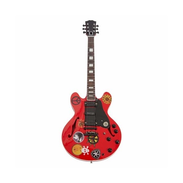 Alvin Lee Réplique de guitare miniature – Cadeaux musicaux – Ornement fait à la main – Comprend une boîte de présentation, un