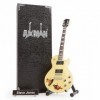 Axman Steve Jones Réplique de guitare miniature – Cadeaux musicaux – Ornement fait à la main – Comprend une boîte de présenta