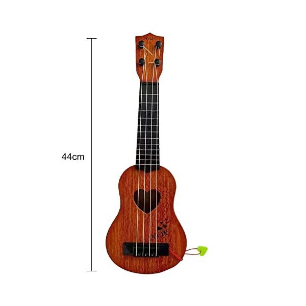 Enfants ukulélé Guitare Jouet 44cm Ukulélé Jouet pour Enfants avec 4 Cordes Réglables et Médiator, Mini Enfants Instruments d