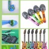 11 Accessoires Musique Gonflables, 5 Guitares Gonflables, 5 Micros Gonflables, 1 Saxophone Gonflable Enfants Ornement Karaoké