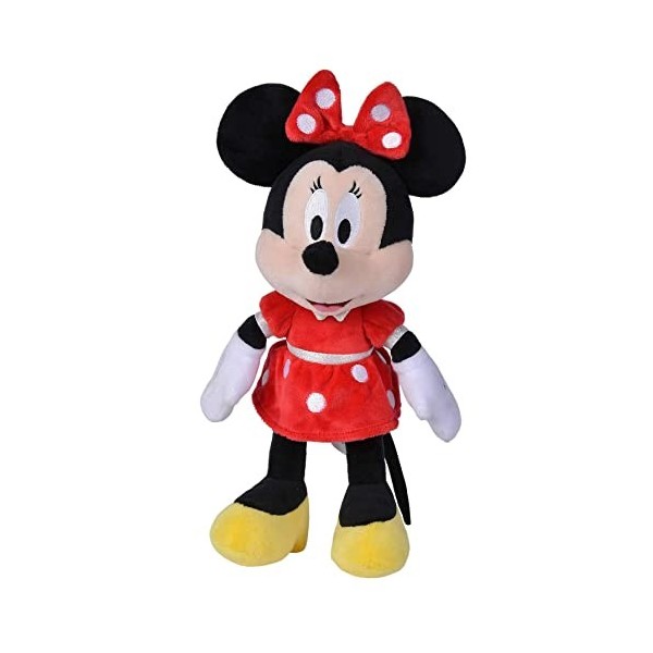 NICOTOY 6315870226 Disney Minnie, 25 cm, Noir, Rouge, Jaune, Peluche, 0m