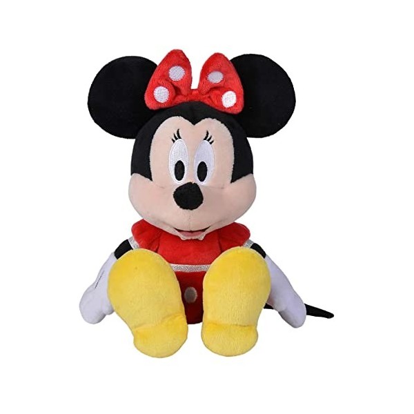 NICOTOY 6315870226 Disney Minnie, 25 cm, Noir, Rouge, Jaune, Peluche, 0m