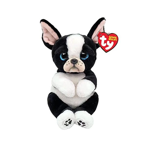 Ty Beanie Bellies-Peluche Tink Le Chien 15 cm-TY41054, TY41054, Blanc, Noir, Small