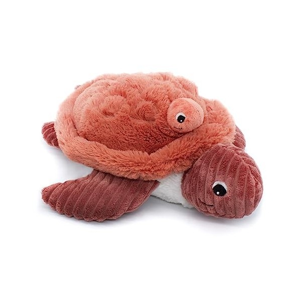 LES DÉGLINGOS PTIPOTOS by SAUVENOU Tortue Maman/Bebe Terracotta - Peluche bébé Toute Douce - Idée Cadeau de Naissance - 29cm