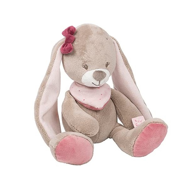 NATTOU Jade/et Lili Collection Peluche Nina le lapin , 987004, Beige/Rose, Normal