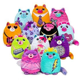 Misfittens Peluche de chat surprise, Basic Fun, 03936, peluche chat à collectionner, peluche douce pour filles et garçons, jo