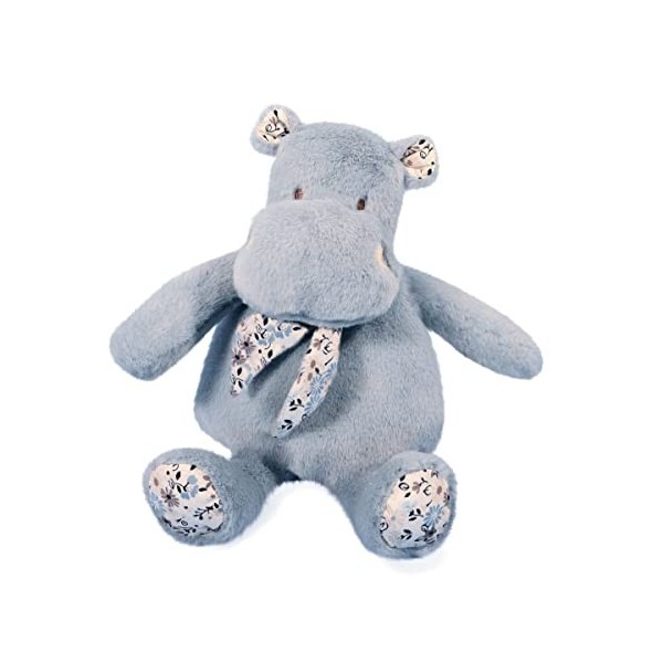 Histoire dOurs - Peluche Hippopotame - HipPop - Bleu - 40 Cm - Grande Peluche Douce et Mignonne pour les Calins - Idée Cade