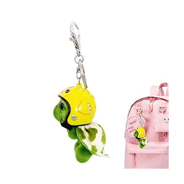 Wontool Porte-clés Tortue | Mini Tortue en Peluche Jouet Animal en Peluche Mignon Mer en Peluche Porte-clés - Poupée en Peluc