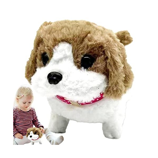 Peluche pour Chien électrique,Jouet pour Simulation robotique - Jouet interactif électronique pour Chiot en Peluche, Chien Qu